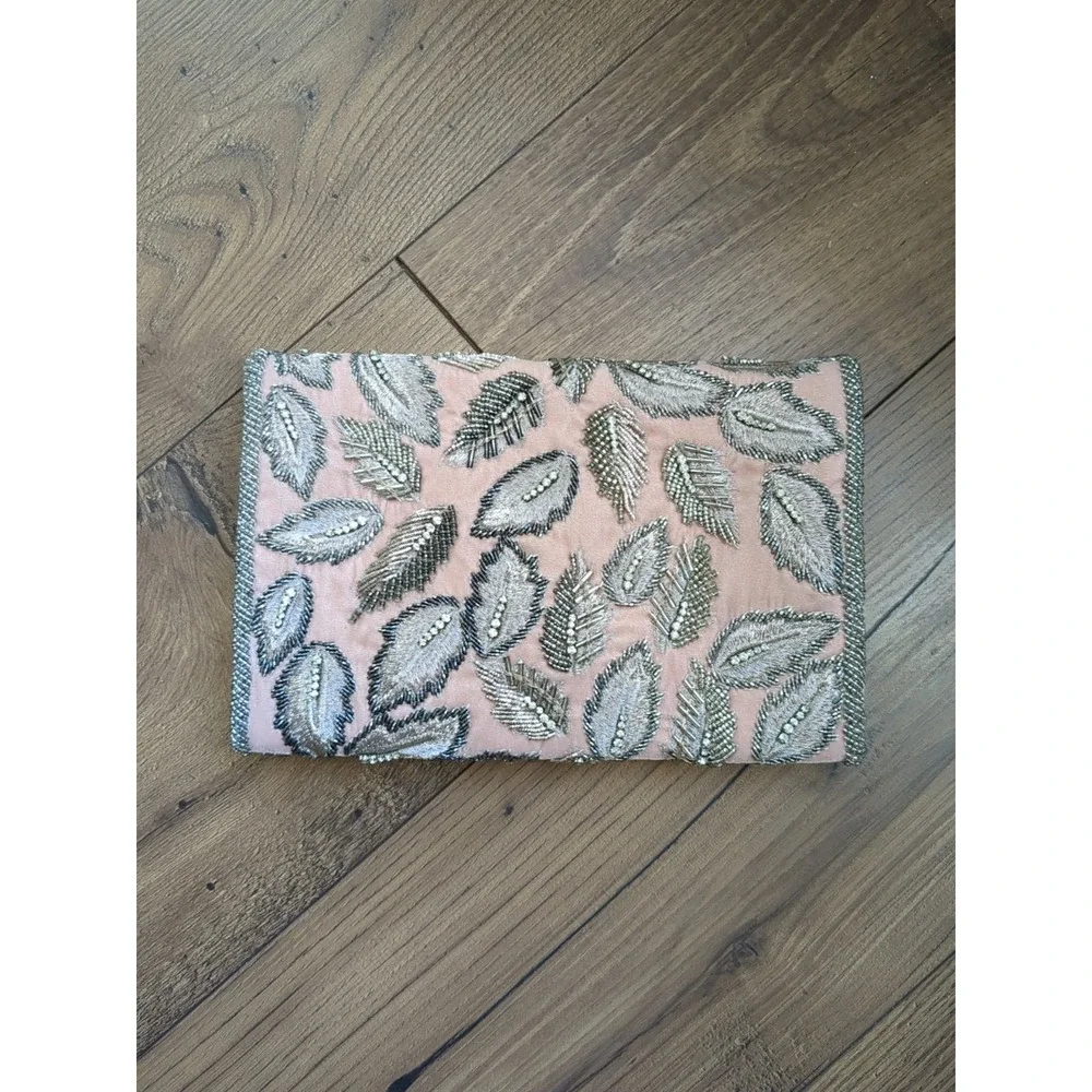 Anthropology Womens Clutch Floral Purse With‎ Chain